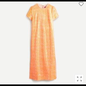 NWT JCREW COLLECTION ORANGE SEQUIN MAXI DRESS
